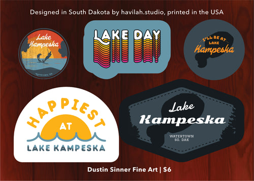 Lake Kampeska Sticker Sheet - Dustin Sinner Fine Art
